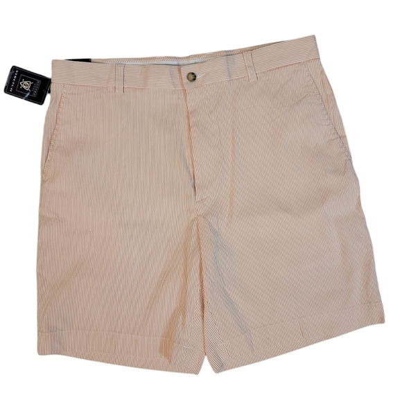 Oxford Other - Oxford Golf NWT Stretch Orange And White Mens Chino‎ Shorts Athletic Size 34